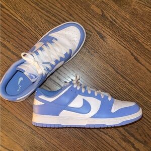 Nike Men's Sky Blue and White Sneakers